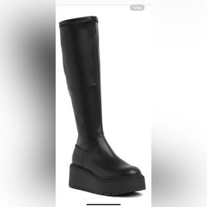 Steve Madden platform black boot